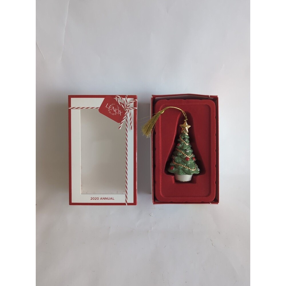 Lenox Annual 2020 Festive Christmas Tree Ornament Porcelain NIB